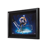 Paul Coffey Autographed Stick Blade with Edmonton Oilers Picture - Framed