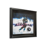 Peter Forsberg Autographed Avalanche Slap Shot Breaking Through