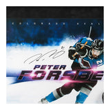 Peter Forsberg Autographed Avalanche Slap Shot Breaking Through