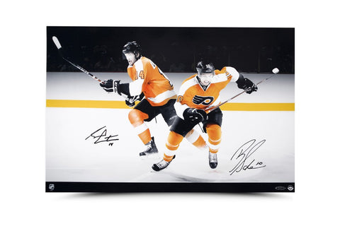 Brayden Schenn Sean Couturier Signed Flyers Picture