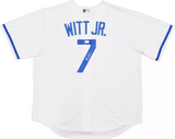 ROYALS BOBBY WITT JR. AUTOGRAPHED WHITE NIKE JERSEY XL BECKETT WITNESS 228962