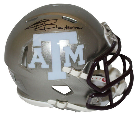 Johnny Manziel Autographed Texas A&M Flash Mini Helmet Heisman BAS 35374