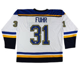 Grant Fuhr Signed St. Louis Custom White Jersey