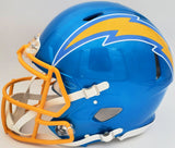 JUSTIN HERBERT AUTOGRAPHED CHARGERS FLASH FULL SIZE AUTHENTIC HELMET ROY BECKETT