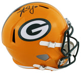 Packers Aaron Jones Authentic Signed Full Size Speed Rep Helmet BAS Witnessed