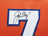 BRONCOS JOHN ELWAY AUTOGRAPHED FRAMED ORANGE JERSEY BECKETT WITNESS 221134