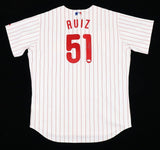 Carlos Ruiz Signed Philadelphia Phillies Jersey (JSA COA) 2008 World Champion