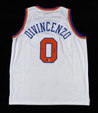 Donte DiVincenzo Signed New York Knicks Jersey (Beckett) 2021 NBA Champs / Bucks