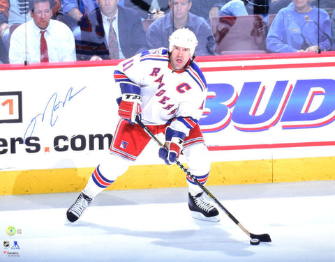 Mark Messier Autographed New York Rangers 16x20 Close UP Photo- Beckett Hologram