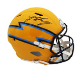 Ladd McConkey Signed Los Angeles Chargers Speed Full Size Amp NFL Helmet