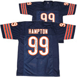 BEARS DAN HAMPTON AUTOGRAPHED BLUE JERSEY "HOF 2002" BECKETT WITNESS 231046