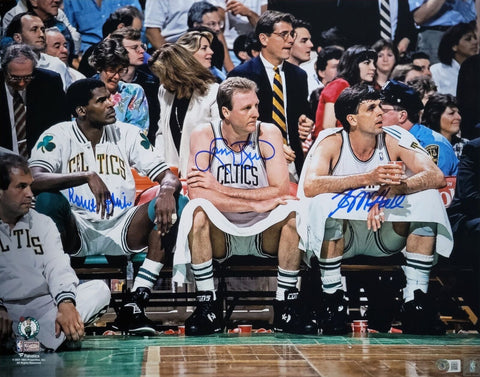 Larry Bird Kevin McHale Robert Parish Autographed Boston Celtics 16X20 Photo BAS