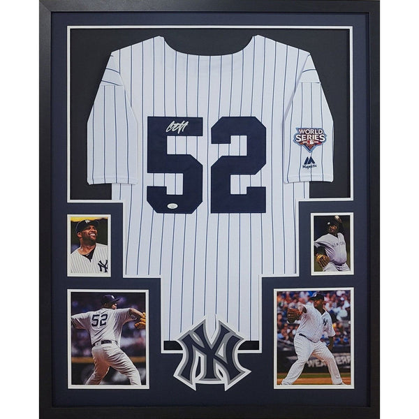 C.C. Sabathia Autographed Signed Framed New York Yankees CC Jersey JSA