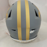 DREW BREES SIGNED NEW ORLEANS SAINTS F/S SLATE SPEEDFLEX HELMET BECKETT QR