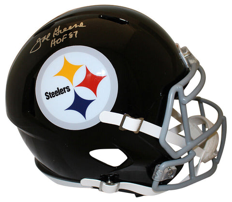 Joe Greene Signed Pittsburgh Steelers F/S TB Helmet Beckett 38680