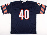 Gale Sayers Signed Bears Jersey (Beckett QR) Kansas Comet / Hall of Famer