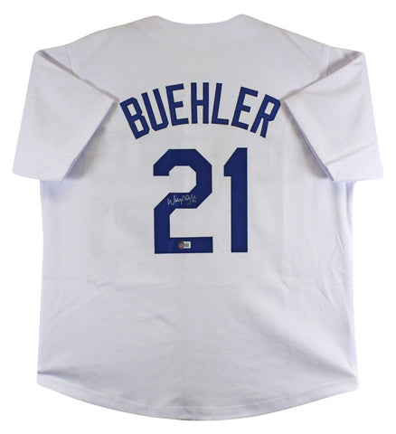 Walker Buehler Authentic Signed White Pro Style Jersey Autographed BAS Witnessed