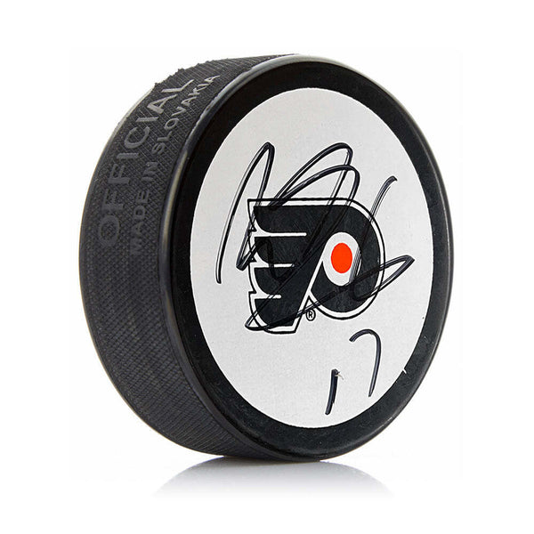 Wayne Simmonds Philadelphia Flyers Autographed White Hockey Puck JSA PSA Pass