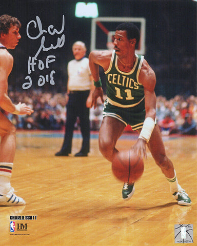 Charlie Scott Signed Boston Celtics Dribbling 8x10 Photo w/HOF 2018 - SS COA