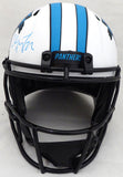 CHRISTIAN MCCAFFREY AUTO PANTHERS LUNAR ECLIPSE FULL SIZE HELMET BECKETT 192524