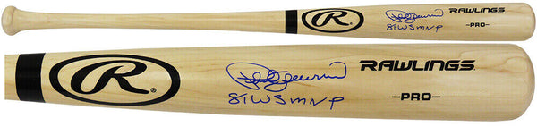 Pedro Guerrero Signed Rawlings Pro Blonde Baseball Bat w/81 WS MVP -SCHWARTZ COA