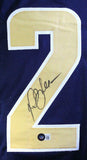 Marshall Faulk Autographed Blue/Gold Pro Style Jersey- Beckett W *Black *2