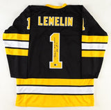 Rejean Lemelin Signed Bruins Jersey Inscribed 89-90 Jennings & Go B's (Beckett)