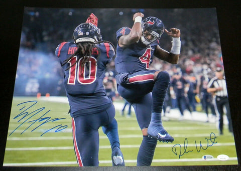 DESHAUN WATSON & DEANDRE HOPKINS SIGNED HOUSTON TEXANS 16x20 PHOTO JSA