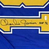 Autographed/Signed Charlie Joiner HOF 96 San Diego Royal Blue Jersey JSA COA