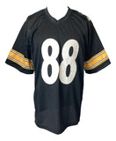 Emmanuel Sanders Pittsburgh Signed Black Football Jersey JSA