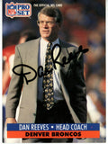 Dan Reeves Autographed 1991 Pro Set #144 Trading Card Beckett 44810