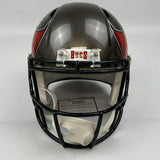 Autographed/Signed Tom Brady Buccaneers Full Size FS Replica Helmet Fanatics COA