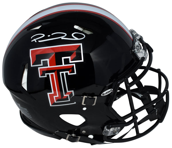 PATRICK MAHOMES SIGNED TEXAS TECH RED RAIDERS 2024 BLACK AUTHENTIC SPEED HELMET