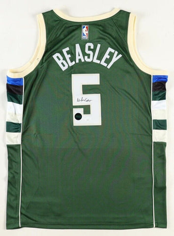 Malik Beasley Signed Milwaukee Bucks Nike Style Jersey (JSA COA) EX-FSU Guard