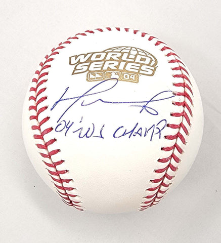 David Ortiz Signed Red Sox 2004 World Series Baseball W/ '04 WS Champ Becket