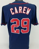 Rod Carew Signed Minnesota Twins Jersey (JSA COA) 18xAll Star / 7xBatting Champ