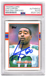 Cris Carter Signed Eagles 1989 Topps Football Rookie Card #121 - (PSA Slabbed)