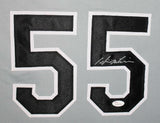 Hideki Matsui Signed New York Yankees 35x43 Custom Framed Jersey (JSA COA)