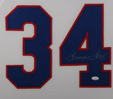 THURMAN THOMAS (Bills white SKYLINE) Signed Autographed Framed Jersey JSA