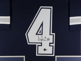 DAK PRESCOTT (Cowboys blue TOWER) Signed Autographed Framed Jersey Beckett