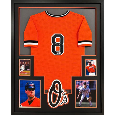 Cal Ripken Autographed Signed Framed Orange Baltimore Orioles Jersey FANATICS