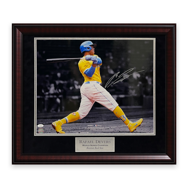 Rafael Devers Signed Autographed Photograph Framed 20x24 JSA