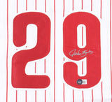 John Kruk Signed Philidelphia Phillies Pinstriped Jersey (Beckett) 3xAll Star 1B