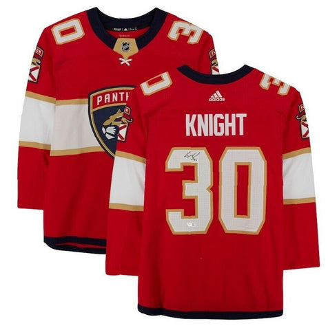 SPENCER KNIGHT Autographed Florida Panthers Authentic Jersey FANATICS