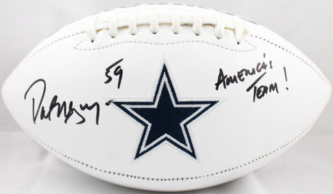 Dat Nguyen Autographed Dallas Cowboys Logo Football w/America's Team-Prova