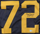 Dan Dierdorf Signed Michigan Wolverines Jersey (Beckett) Hall of Fame Off Tackle