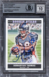 Demaryius Thomas Signed 2010 Topps Rookie Stars #R312 Card Auto 10! BAS Slabbed