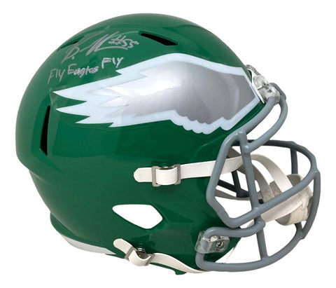 Brandon Graham Signed Eagles Kelly Green Speed Replica Helmet Fly Eagles JSA