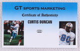 Curtis Duncan Signed Houston Oilers Jersey (GTSM COA) All Pro Wide Receiver