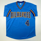 Autographed/Signed Paul Molitor Milwaukee Blue Baseball Jersey JSA COA Auto